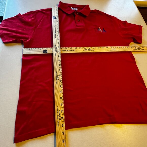 Vintage Hanes USA 96 Olympics Polo Mens Large Red - Picture 6 of 8